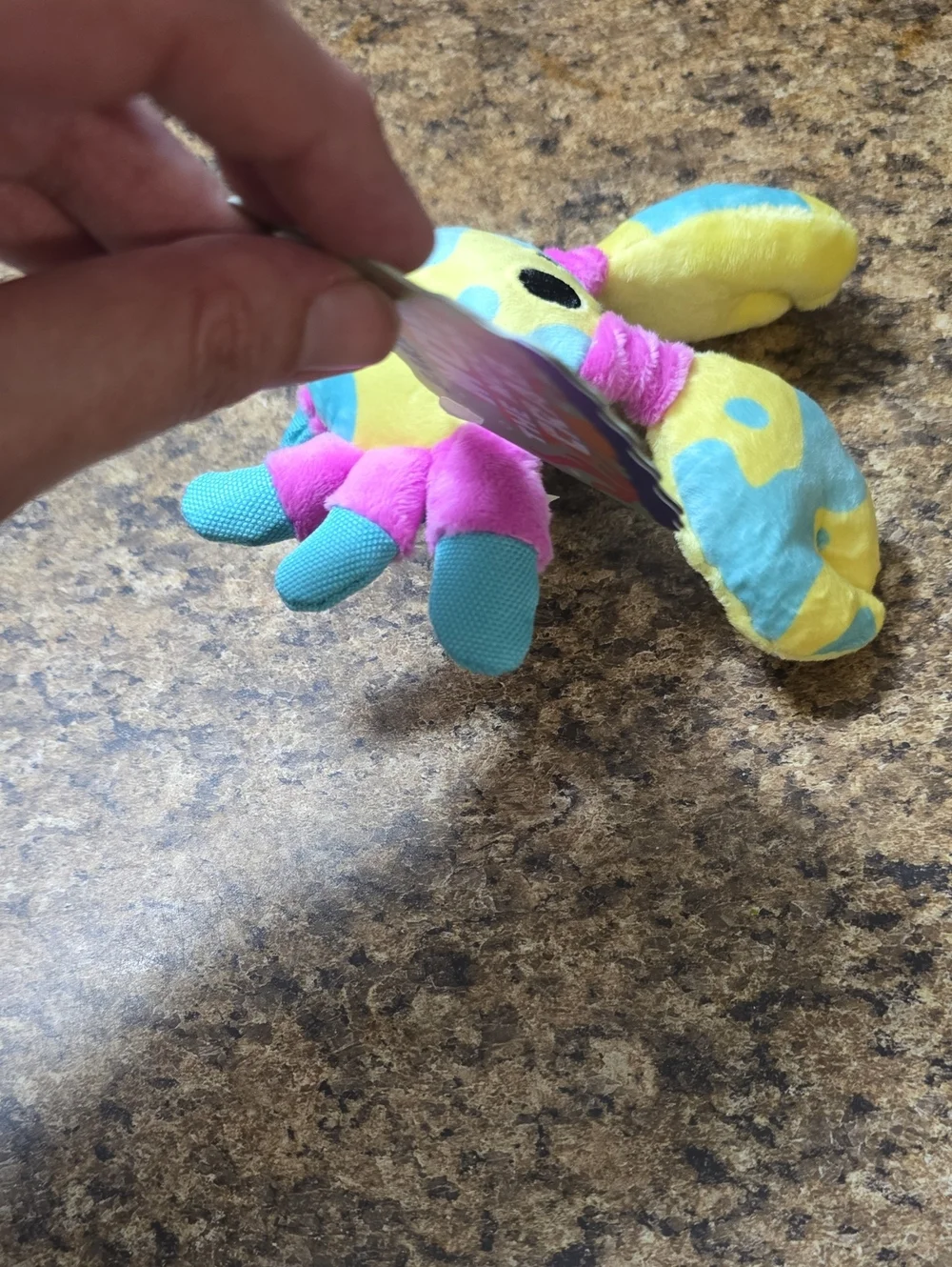 Bark Yellow, Blue, Pink Plush Moe The Mosaic Crab Dog Toy NWT SMALL 0-20 Pounds